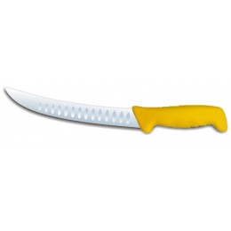 Нож разделочный с насечками Polkars №23 210 мм с желтой ручкой