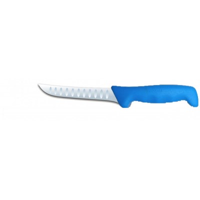 Нож разделочный с насечками Polkars №31 140мм с синей ручкой