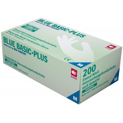 Перчатки нитриловые без пудры Ampri BLUE BASIC PLUS 01197-XL