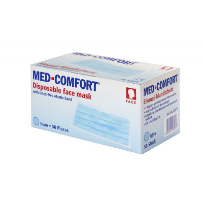 Маска защитная Med Comfort голубая, фільтр ≥98%, тип IIR 02201-B