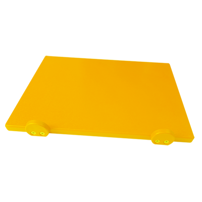 Доска разделочная Euroceppi с ограничителями 400х300х20 мм желтая
