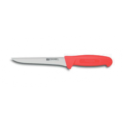 Нож обвалочный Fischer №15 140мм с красной ручкой