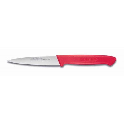 Нож для чистки овощей Fischer №337 80мм с красной ручкой