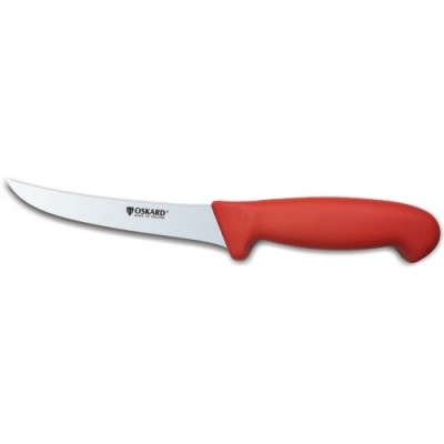 Нож обвалочный Oskard NK007 150мм красный
