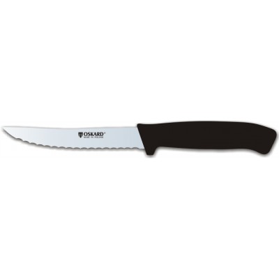 Нож кухонный Oskard NK039Z 125мм черный (зубчатый)