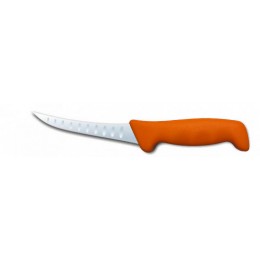 Нож разделочный с насечками Polkars №17K 125мм с оранжевой ручкой