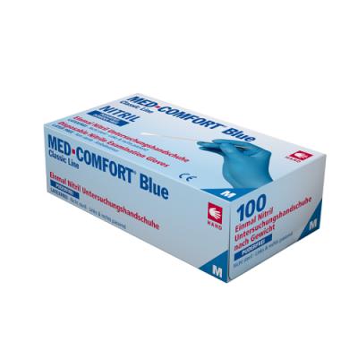 Перчатки нитриловые без пудры Med Comfort blue 01192-XL
