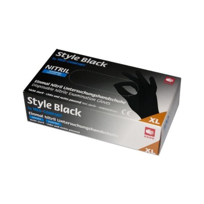 Перчатки нитриловые без пудры Ampri Style color Black 01181-XL